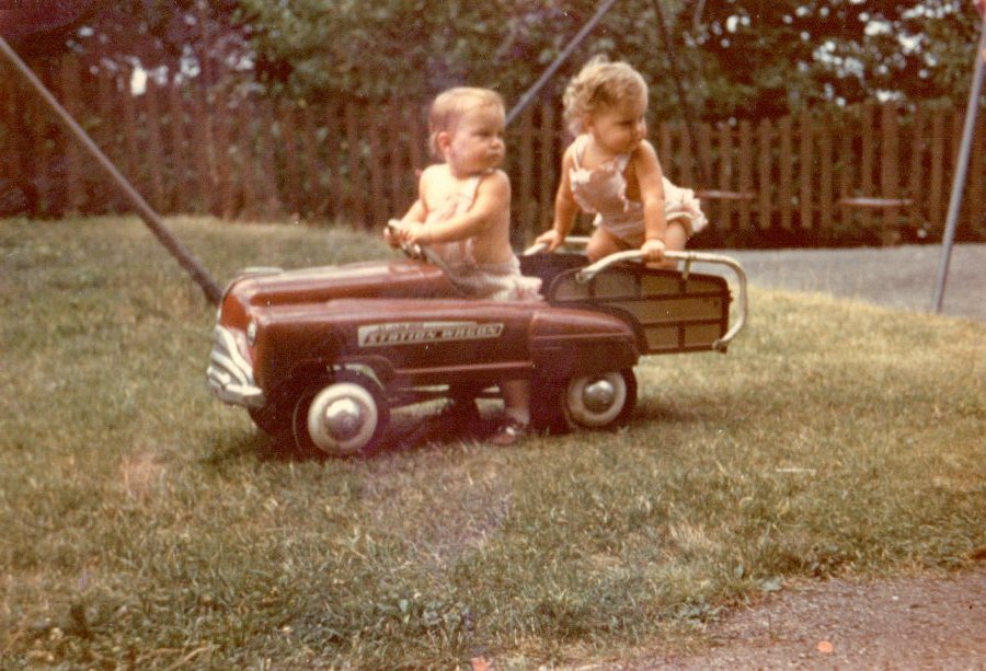Judith on the lam, with her twin sister driving the getaway car.